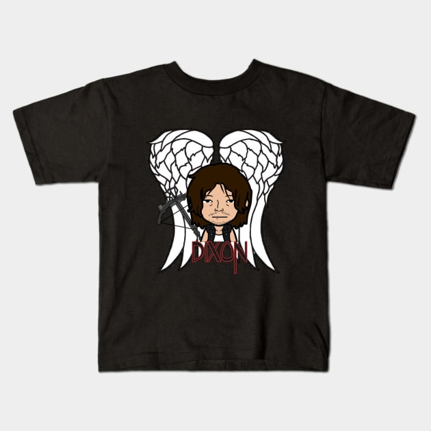 Daryl DIon Wings Kids T-Shirt by Winchestered